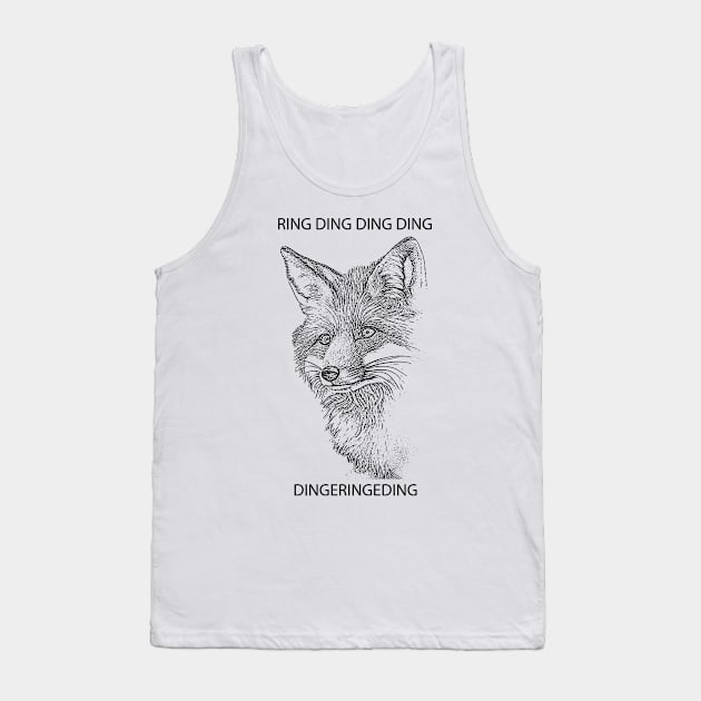 Fox Ring Ding Ding Ding Dingeringeding Tank Top by Matt's Wild Designs